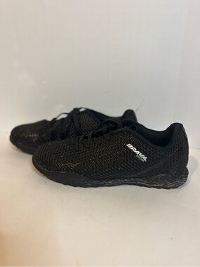 Brava Kids' Black Mesh Sneakers - Lightweight Active Trainer soccer